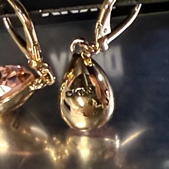 NEW DKNY Stone Teardrop Lever Back Earrings - Picture 9 of 9